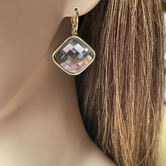 #44 NEW Dark Topaz Crystal Gemstone Earrings - Picture 6 of 8